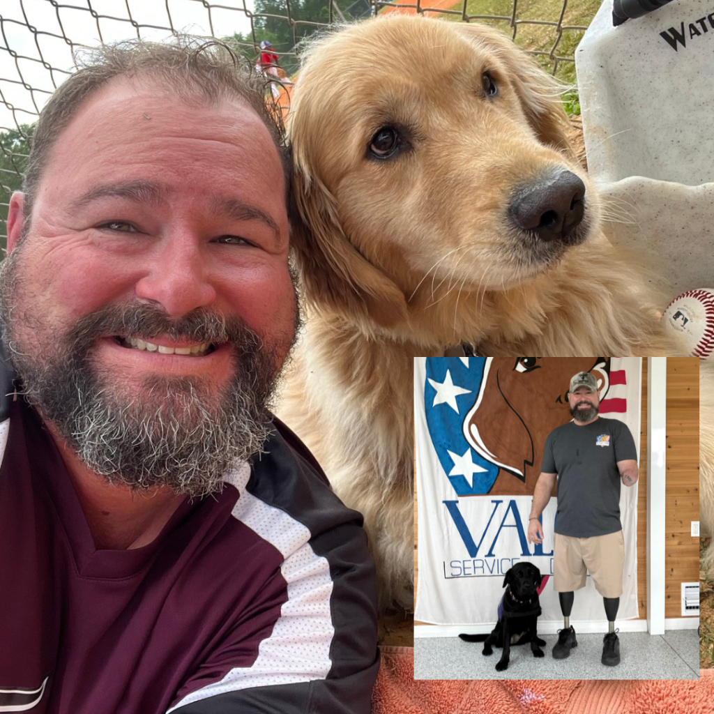 Service dog Apollo retired in January 2025, and Penny is the successor service dog.